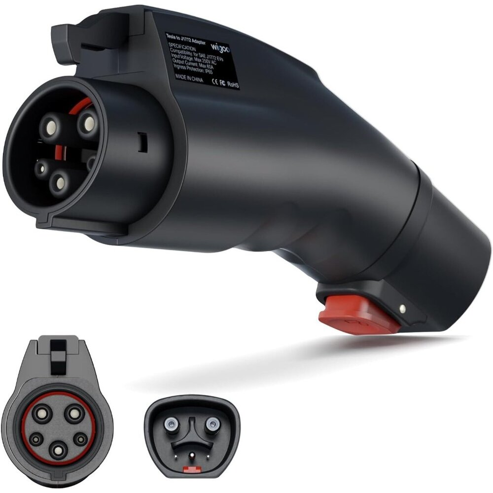 Zanch Tesla to J1772 Adapter, 1772/CCS1 EVs Max 60A & 250V AC, for level 2 Tesla